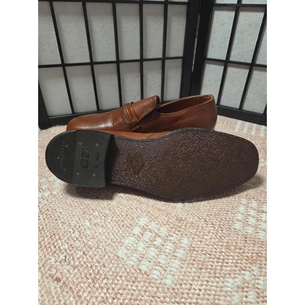 Size 14 D IRON AGE CO Steel Toe Work Loafers  Brown Cognac